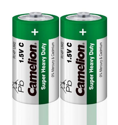 Изображение Элемент питания солевой C/R14 R14P-SP2G 1.5В SR-2 (уп.2шт) Camelion 1661