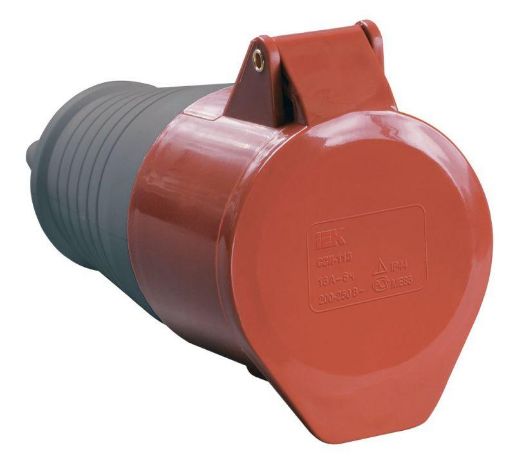 Изображение Розетка кабельная 16А 380В 3P+PЕ ССИ-214 IP44 IEK PSR22-016-4