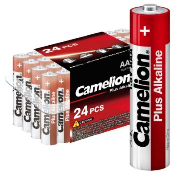 Изображение Элемент питания алкалиновый AAA/LR03 1.5В Plus Alkaline LR03-PB24 (уп.24шт) Camelion 7615