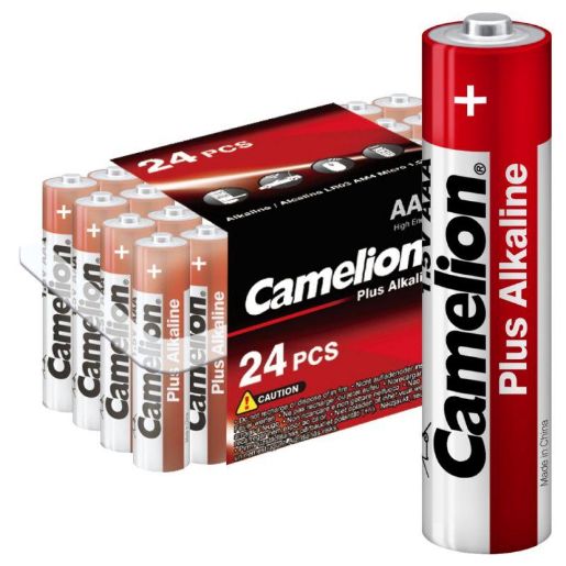 Изображение Элемент питания алкалиновый AAA/LR03 1.5В Plus Alkaline LR03-PB24 (уп.24шт) Camelion 7615