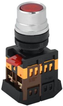 Изображение Кнопка ABLF-22 d22мм 1з+1р 240В неон красн. IEK BBT10-ABLF-K04