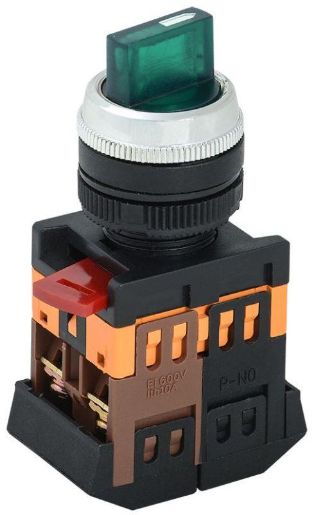 Изображение Переключатель ANCLR-22-3 на 3 фикс. полож. зел. 1з+1р IEK BSW10-ANCLR-3-K06