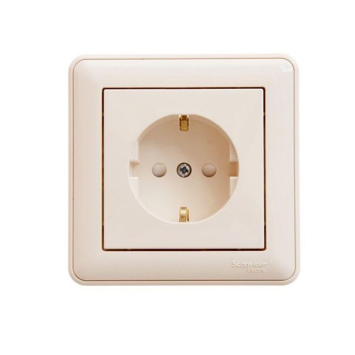 Изображение Розетка 1-м СП W59 16А IP20 с заземл. защ. шторки в сборе сл. кость SE RS16-152-28