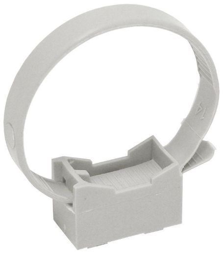 Изображение Держатель хомутный для труб со стяжкой CFF1 d16-32 сер. IEK CTA10MP-CFF132-K41-100
