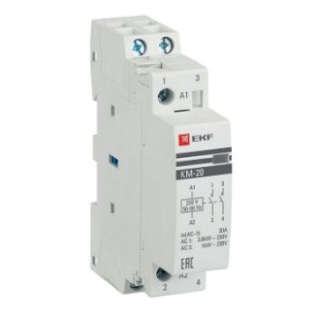 Изображение Контактор модульный КМ 20А 2NО (1 мод.) EKF km-1-20-20