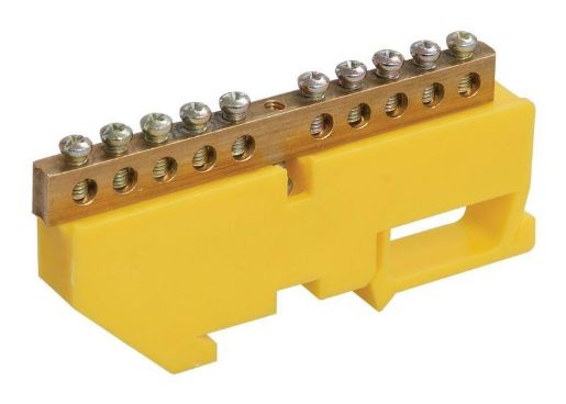 Изображение Шина PE "земля" на DIN-изол. ШНИ-6х9-10-Д-Ж IEK YNN10-69-10D-K05