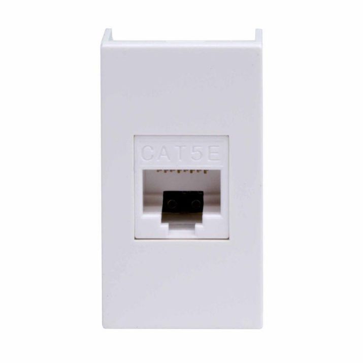 Изображение Розетка компьютерная 1-м 1мод. Viva RJ45 кат.5E бел. DKC 45038