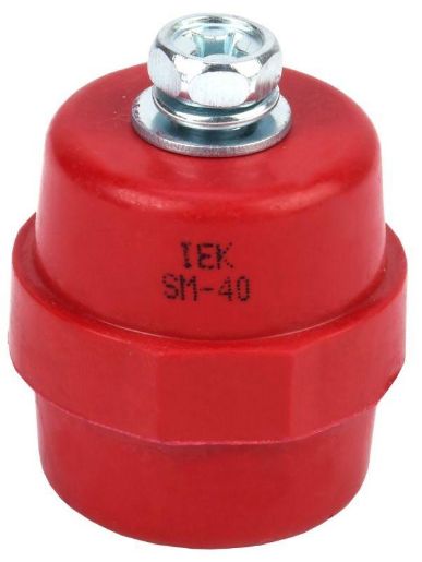 Изображение Изолятор SM40 (М8) силовой с болтом IEK YIS11-40-12-B