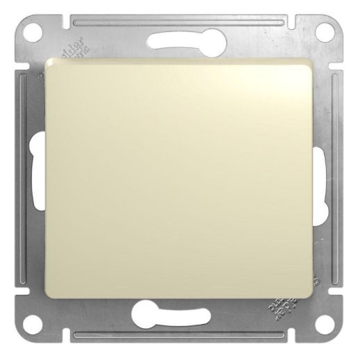 Изображение Кнопка нажимная 1-кл. СП Glossa 10А IP20 (сх. 1) 10AX механизм беж. SE GSL000215