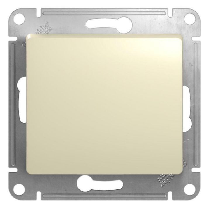 Изображение Кнопка нажимная 1-кл. СП Glossa 10А IP20 (сх. 1) 10AX механизм беж. SE GSL000215