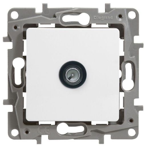 Изображение Розетка телевизионная проходная TV СП Etika 14дБ 5-862МГц механизм бел. Leg 672263