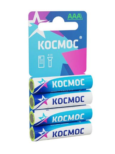 Изображение Элемент питания солевой AAA/R03 4хBL (блист.4шт) КОСМОС KOCR034BL