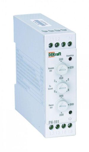 Изображение Реле контроля фаз РК-101 380В тип 02 DEKraft 23301DEK