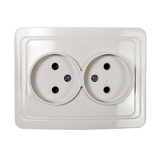 Изображение Розетка 2-м СП Classico 2102 16А IP20 бел. ASD / IN HOME 4680005959914