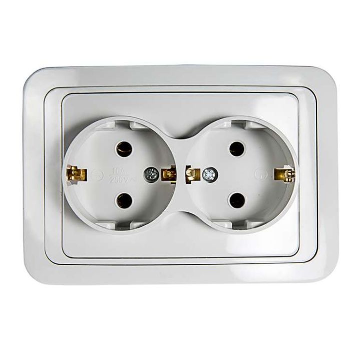Изображение Розетка 2-м CLASSICO с заземл. 2128 бел. ASD / IN HOME 4680005959921