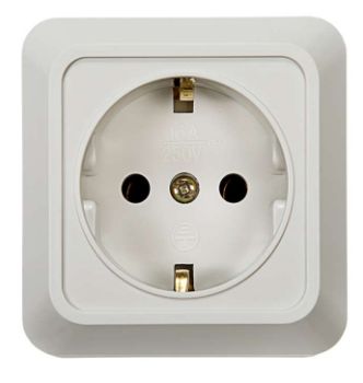 Изображение Розетка 1-м BOLLETO с заземл. накл. 7028 бел. ASD / IN HOME 4680005959792
