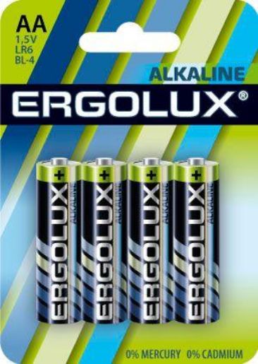 Изображение Элемент питания алкалиновый AA/LR6 1.5В Alkaline BL-4 (блист.4шт) Ergolux 11748