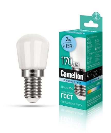 Изображение Лампа светодиодная LED2-T26/845/E14 2Вт 220В Camelion 13154