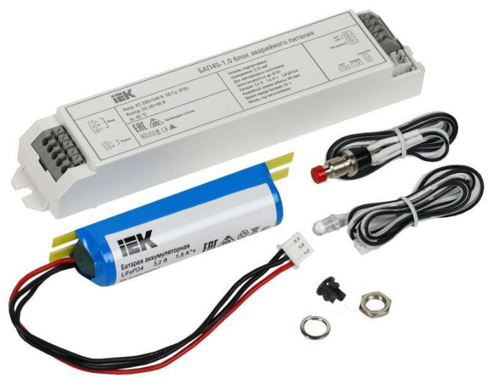 Изображение Блок аварийного питания БАП40-1.0 для LED IEK LLVPOD-EPK-40-1H