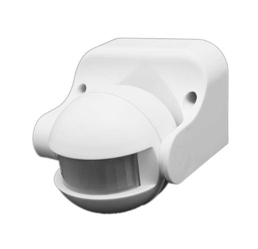 Изображение Датчик движения PMS-IR 009 1200Вт 180град. 12м IP44 WH JazzWay 5012912