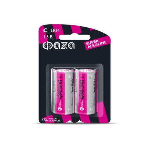 Изображение Элемент питания алкалиновый C/LR14 1.5В Super Alkaline BL-2 (уп.2шт) ФАZА 2858504