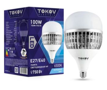 Изображение Лампа светодиодная 100Вт HP 6500К E40/Е27 176-264В TOKOV ELECTRIC TKE-HP-E40/E27-100-6.5K