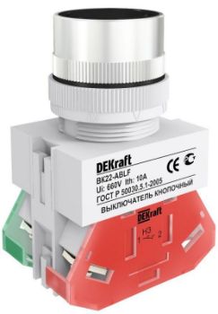 Изображение Выключатель кнопочный ABLF ВК-22 d22мм 220В черн. DEKraft 25012DEK