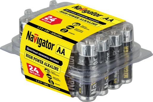 Изображение Элемент питания алкалиновый AA/LR6 94 786 NBT-NE-LR6-BOX24 (уп.24шт) NAVIGATOR 94786