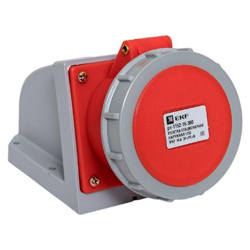 Изображение Розетка стационарная наружная 1152 3Р+РЕ+N 16А 380В IP67 PROxima EKF ps-1152-16-380