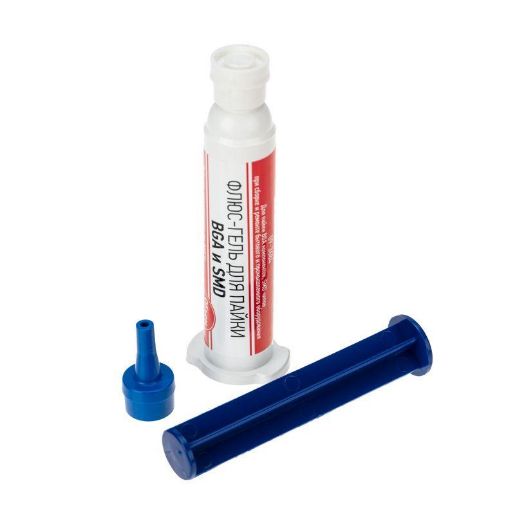 Изображение Флюс-гель для пайки BGA и SMD 12мл (шприц) Rexant 09-3684