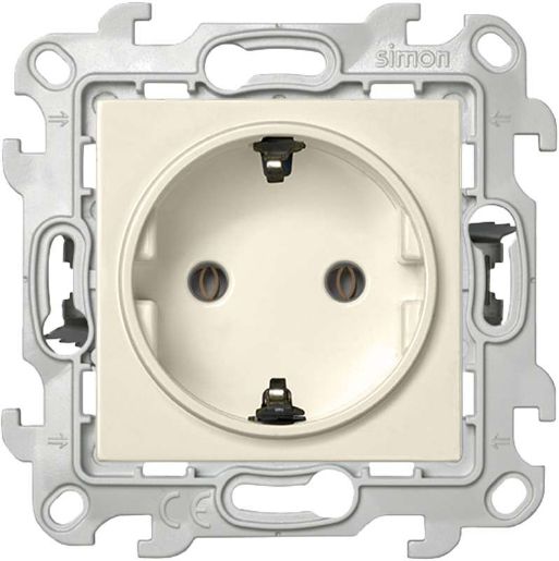 Изображение Розетка 1-м СП Simon24 Push&Go 16А IP20 2P+E без защ. шторок механизм сл. кость Simon 2420434-031