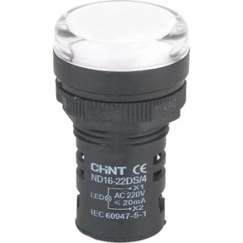 Изображение Индикатор ND16-22DS/2 бел. AC/DC 24В (R) CHINT 592936