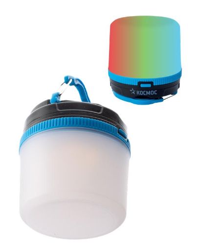 Изображение Фонарь кемпинговый походный 2Вт 3xAAА тепл. свет плюс мультиколор корпус ABS-пластик КОСМОС KOC602B