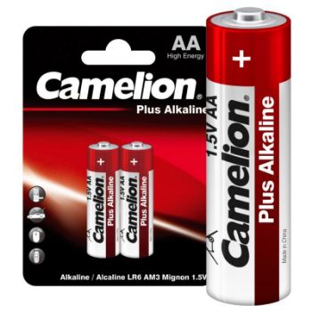 Изображение Элемент питания алкалиновый AA/LR6 1.5В Plus Alkaline LR6-BP2 BL-2 (блист.2шт) Camelion 1652