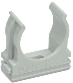 Изображение Держатель для труб (клипса) CF25 с защелкой IEK CTA10D-CF25-K41-100