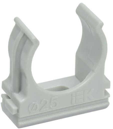 Изображение Держатель для труб (клипса) CF25 с защелкой IEK CTA10D-CF25-K41-100