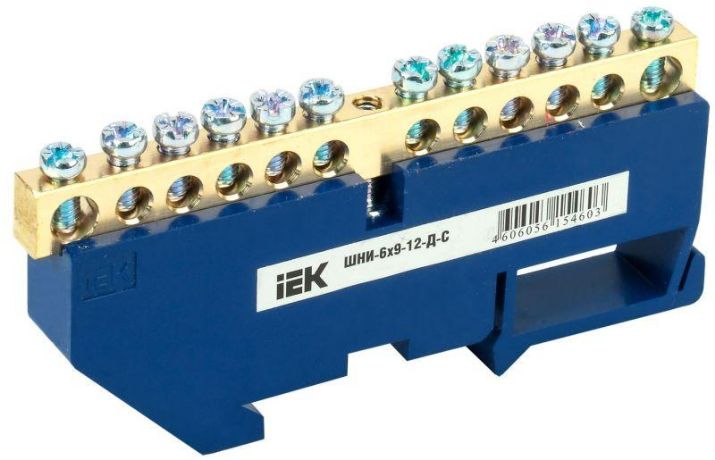 Изображение Шина нулевая на DIN-изол. ШНИ-6х9-12-Д-С IEK YNN10-69-12D-K07