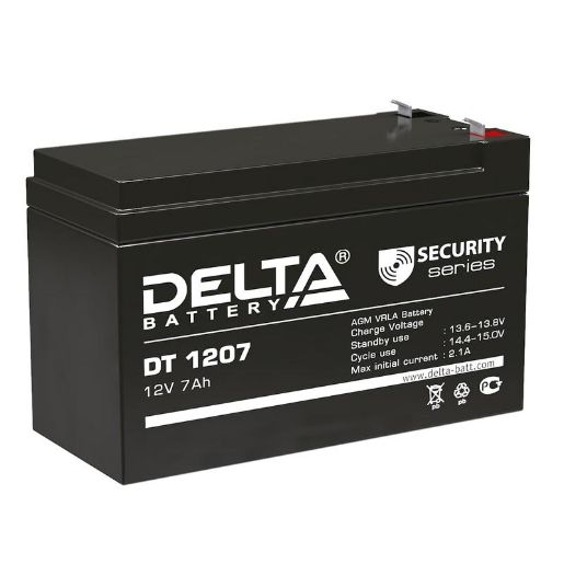 Изображение Аккумулятор ОПС 12В 7А.ч Delta DT 1207