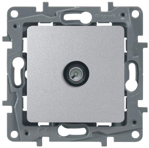 Изображение Розетка телевизионная оконечная TV СП Etika 5дБ 5-862МГц механизм алюм. Leg 672465