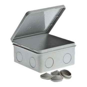 Изображение Коробка ОП Тусо распаячная 100х100х50мм откид. крышка IP54 Ruvinil 67044