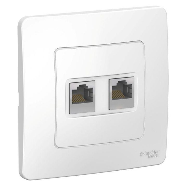 Изображение Розетка компьютерная 2-м СП Blanca RJ45 кат.5e бел. SE BLNIS045451