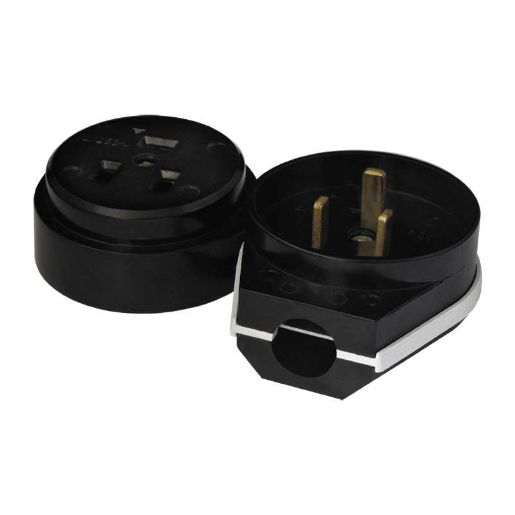 Изображение Разъем РШ-ВШ 32А 250В 2P+PE откр. уст. черн. UNIVersal 1234