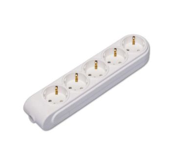 Изображение Колодка удлинителя 5-м с заземл. защ. шторки Makel N5210000