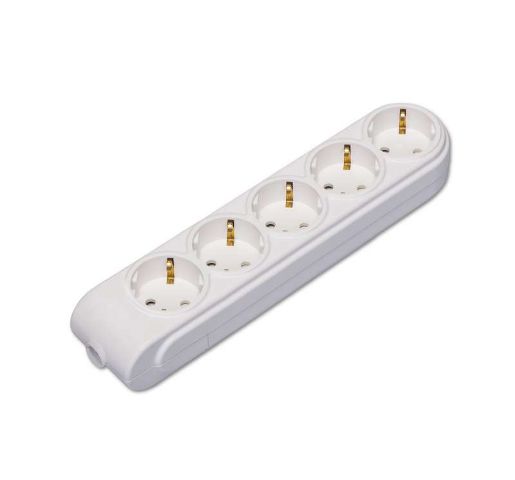Изображение Колодка удлинителя 5-м с заземл. защ. шторки Makel N5210000