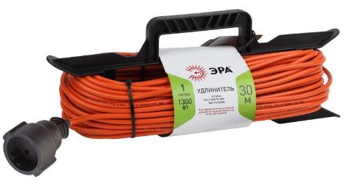 Изображение Удлинитель-шнур на рамке 1х30м без заземл. 6А IP20 UFx-1-2х0.75-30m ПВС 2х0.75 Эра Б0046822