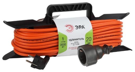 Изображение Удлинитель-шнур на рамке 1х20м с заземл. 16А IP20 UFx-1e-3х1.5-20m ПВС 3х1.5 Эра Б0046829