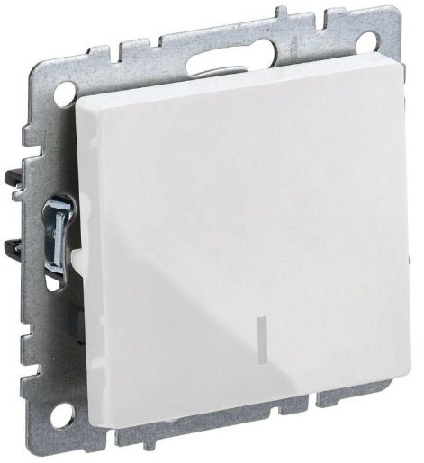 Изображение Выключатель 1-кл. СП BRITE ВС10-1-1-БрБ 10А с инд. бел. IEK BR-V10-1-10-K01