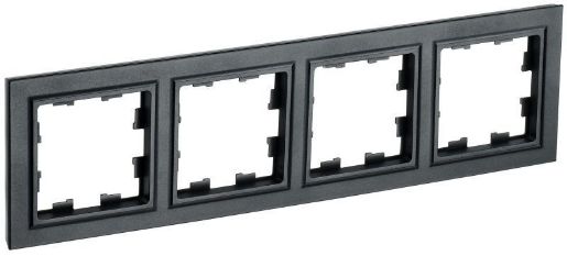 Изображение Рамка 4-м BRITE РУ-4-БрЧ черн. IEK BR-M42-K02
