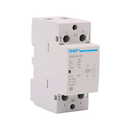 Изображение Контактор модульный NCH8-40/20 40А 2НО AC 220/230В 50Гц (R) CHINT 256081