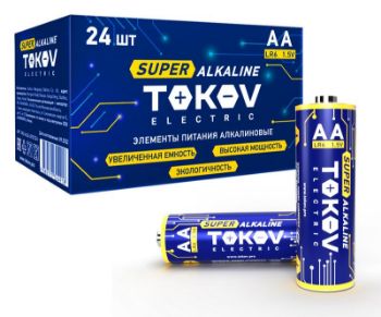 Изображение Элемент питания алкалиновый LR6/AA (уп.24шт) TOKOV ELECTRIC TKE-ALS-LR6/C24